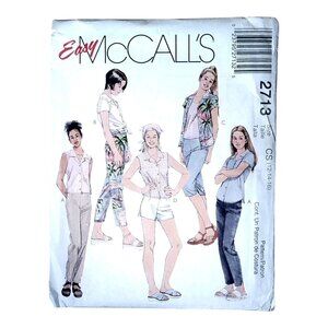 Vintage McCalls Sewing Pattern 2713 Girls Shirt Pants Shorts Size 12-16 Uncut